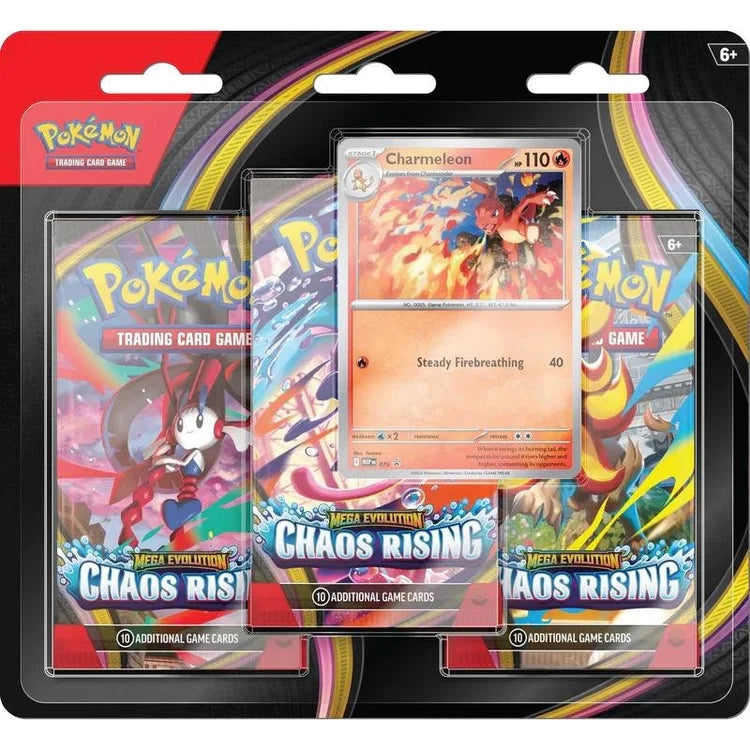 Pokémon ME04 - Mega Evolution: Chaos Rising - 3 Pack Blister (englisch)