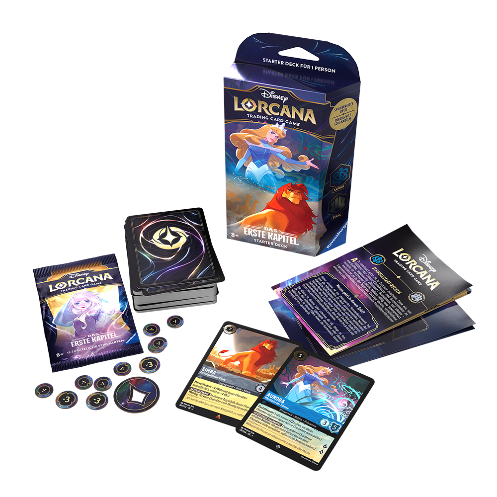 Disney Lorcana - Das Erste Kapitel Starter Deck Saphir & Stahl (deutsch)