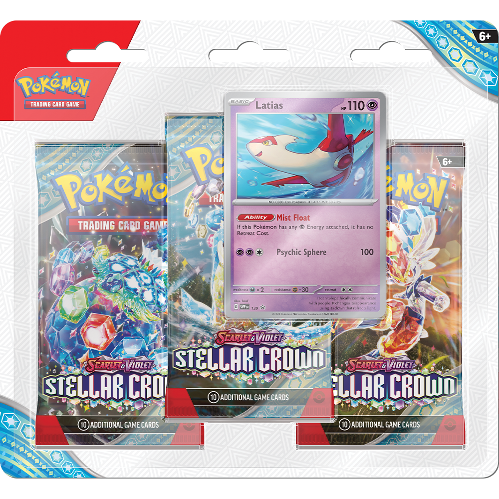 Pokémon Scarlet & Violet Stellar Crown 3 Pack Blister (englisch) (zufällig)