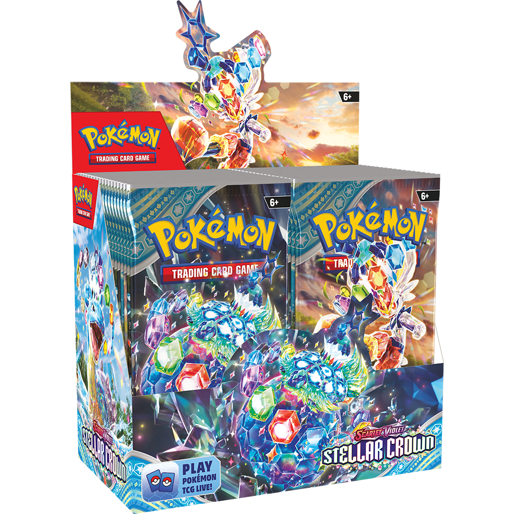 Nur Abholung Pokémon Scarlet & Violet Stellar Crown Booster Display (englisch)
