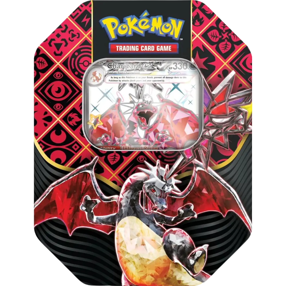 Pokémon Scarlet & Violet Paldean Fates Tin Box Charizard EX (englisch)