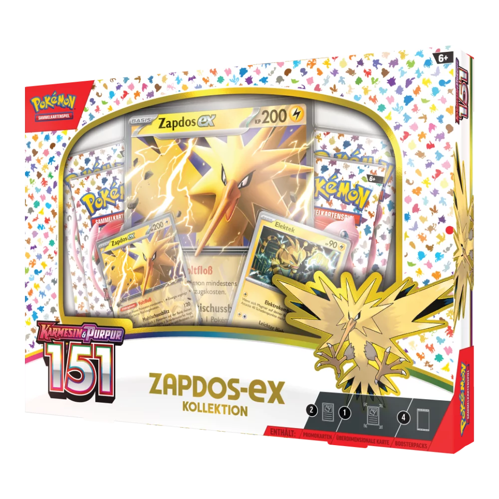 Pokémon Karmesin & Purpur - Pokémon 151 - Zapdos EX Kollektion (deutsch)