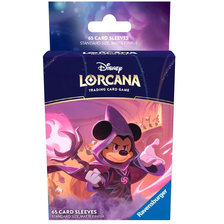 Disney Lorcana TCG: Mickey - Eigenwilliger Zauberer - 65 Card Sleeves Standard Size, Matte Finish