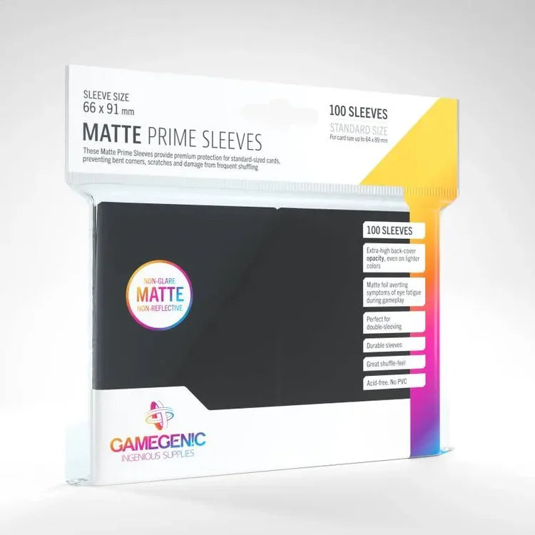 GameGenic Matte Prime Sleeves 100 Schwarz