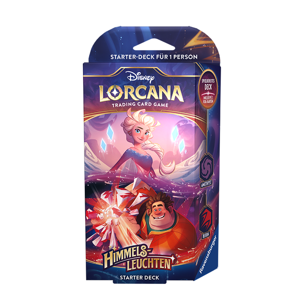 [Nur Abholung möglich] Disney Lorcana Kapitel 5 Himmelsleuchten Starter Deck Amethyst und Rubin (deutsch)