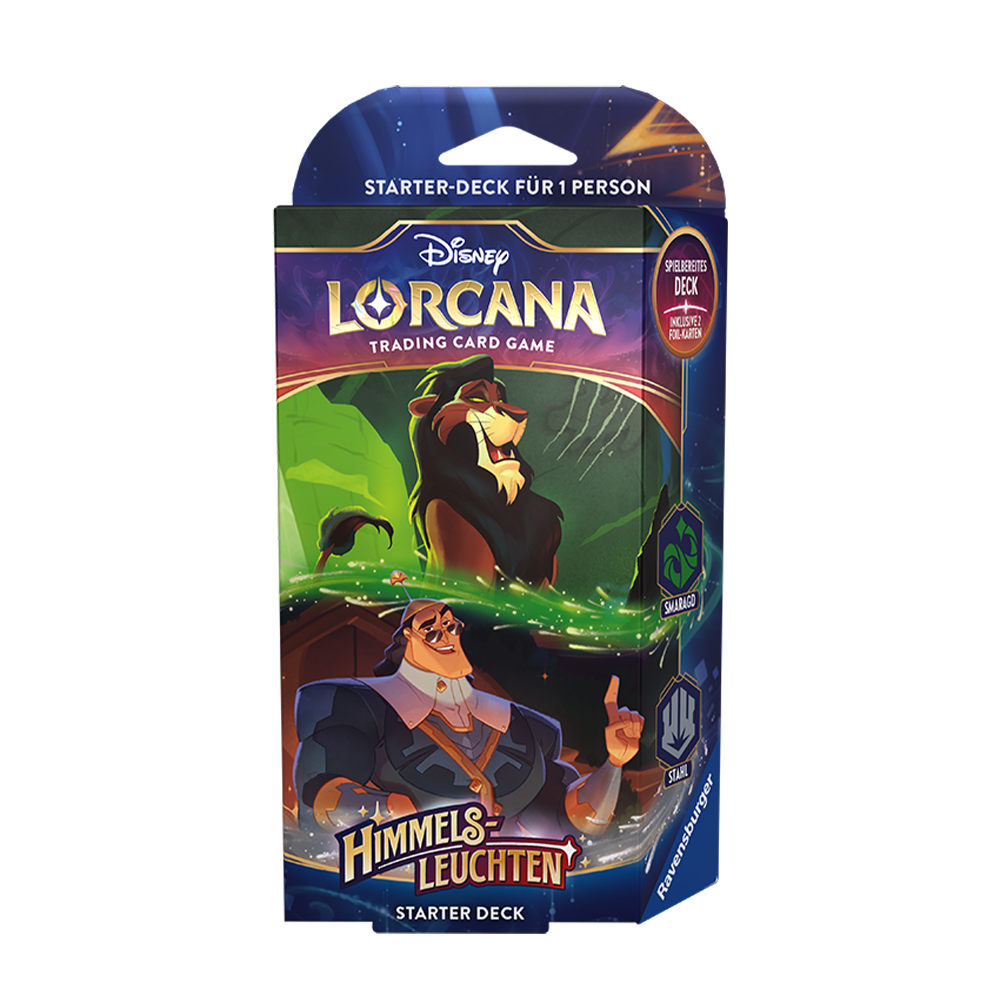 Disney Lorcana Kapitel 5 Himmelsleuchten Starter Deck Smaragd und Stahl (deutsch)