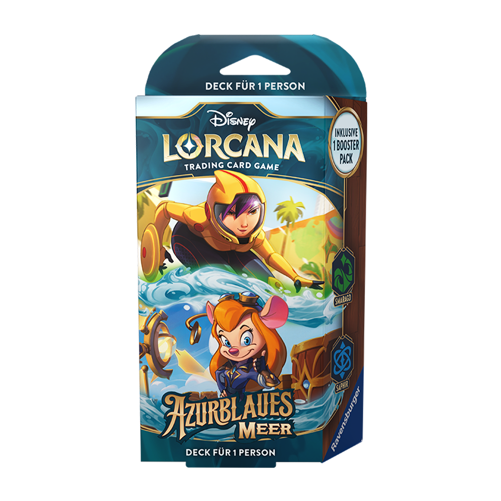 [Nur Abholung möglich] Disney Lorcana - Azurblaues Meer - Starter Deck Samaragd & Saphir (deutsch)