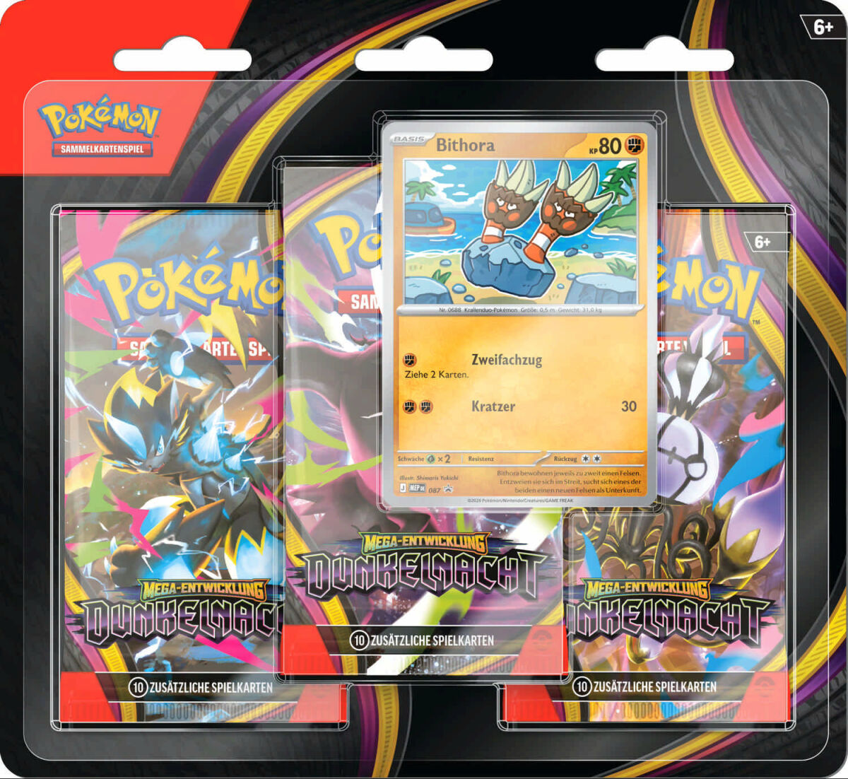 Pokemon Mega Entwicklung Dunkelnacht 3-Pack Blister
