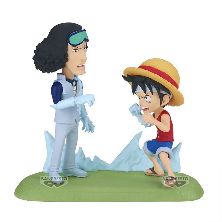 One Piece - Monkey D. Ruffy vs Kuzan (Aokiji) WCF Log Stories Banpresto 9cm