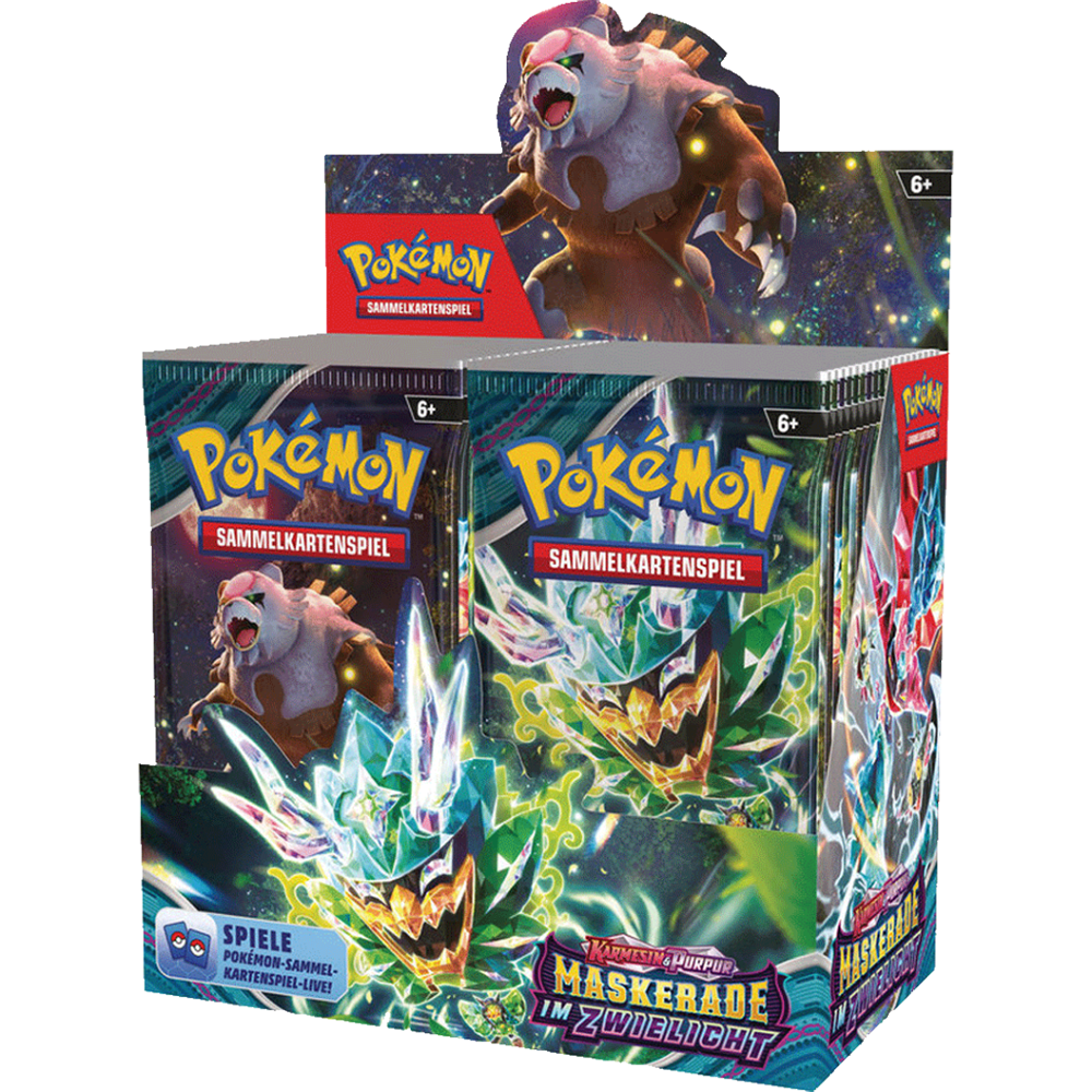 Pokémon Karmesin & Purpur Maskerade im Zwielicht Booster Display (deutsch)