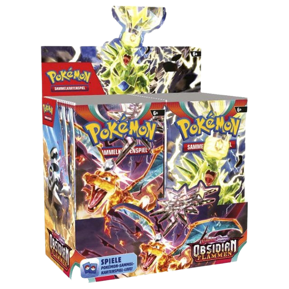 Pokémon Karmesin & Purpur Obsidian Flammen Booster Display (deutsch)