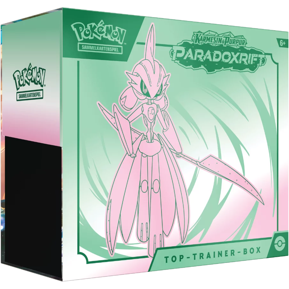 Pokémon Karmesin & Purpur Paradoxrift Top Trainer Box Eisenkrieger (deutsch)