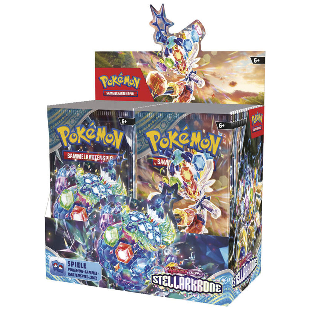 Pokémon Karmesin & Purpur Stellarkrone Booster Display (deutsch)