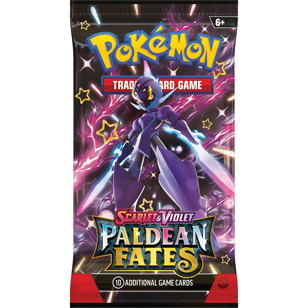 Pokémon Scarlet & Violet Paldean Fates Booster Pack (zufälliges Artwork) (englisch)