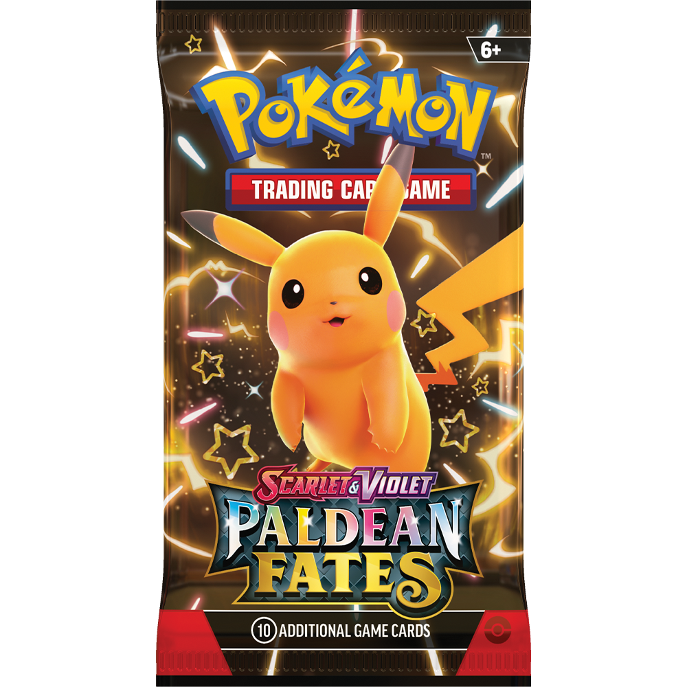 Pokémon Scarlet & Violet Paldean Fates Booster Pack (zufälliges Artwork) (englisch)