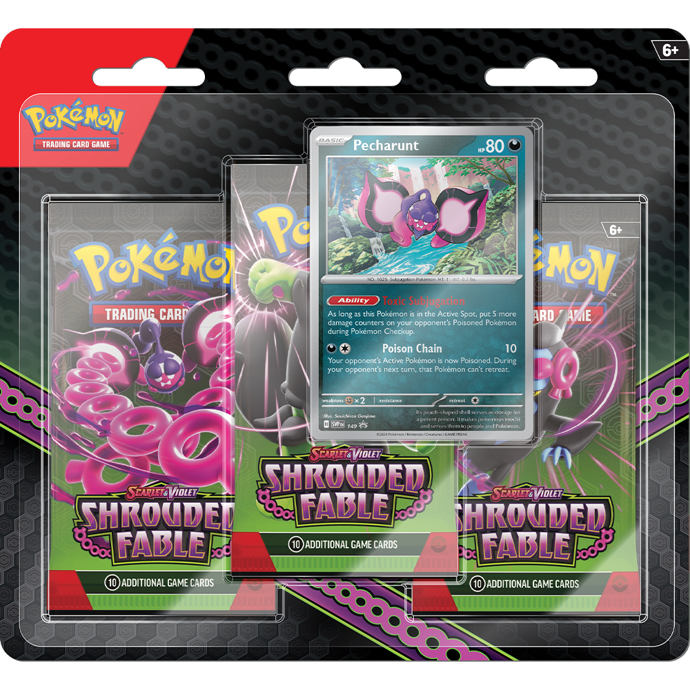 [Nur Abholung] Pokémon Scarlet & Violet Shrouded Fable 3-Pack Blister Pecharunt (englisch)