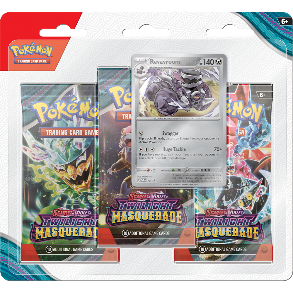 Pokémon Scarlet & Violet Twilight Masquerade 3-Pack Blister (englisch) (zufällig)