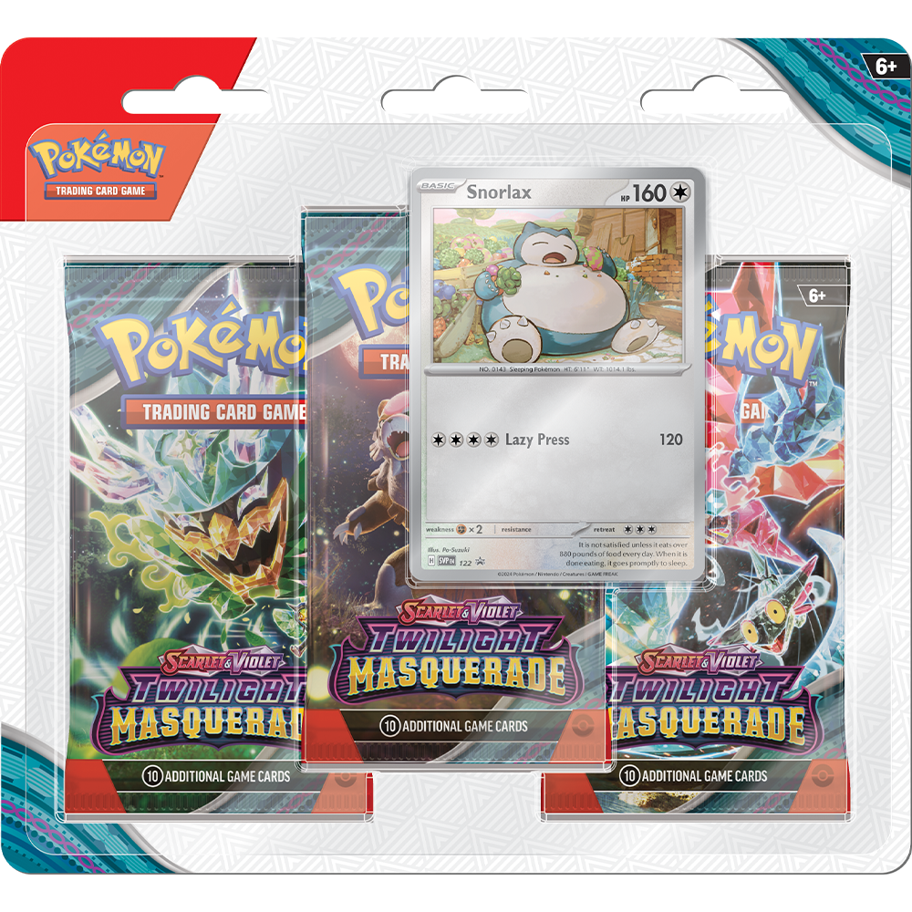 Pokémon Scarlet & Violet Twilight Masquerade 3-Pack Blister (englisch) (zufällig)