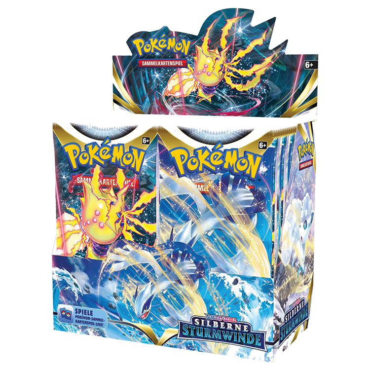 Pokémon Schwert & Schild Silberne Sturmwinde Booster Display (deutsch)