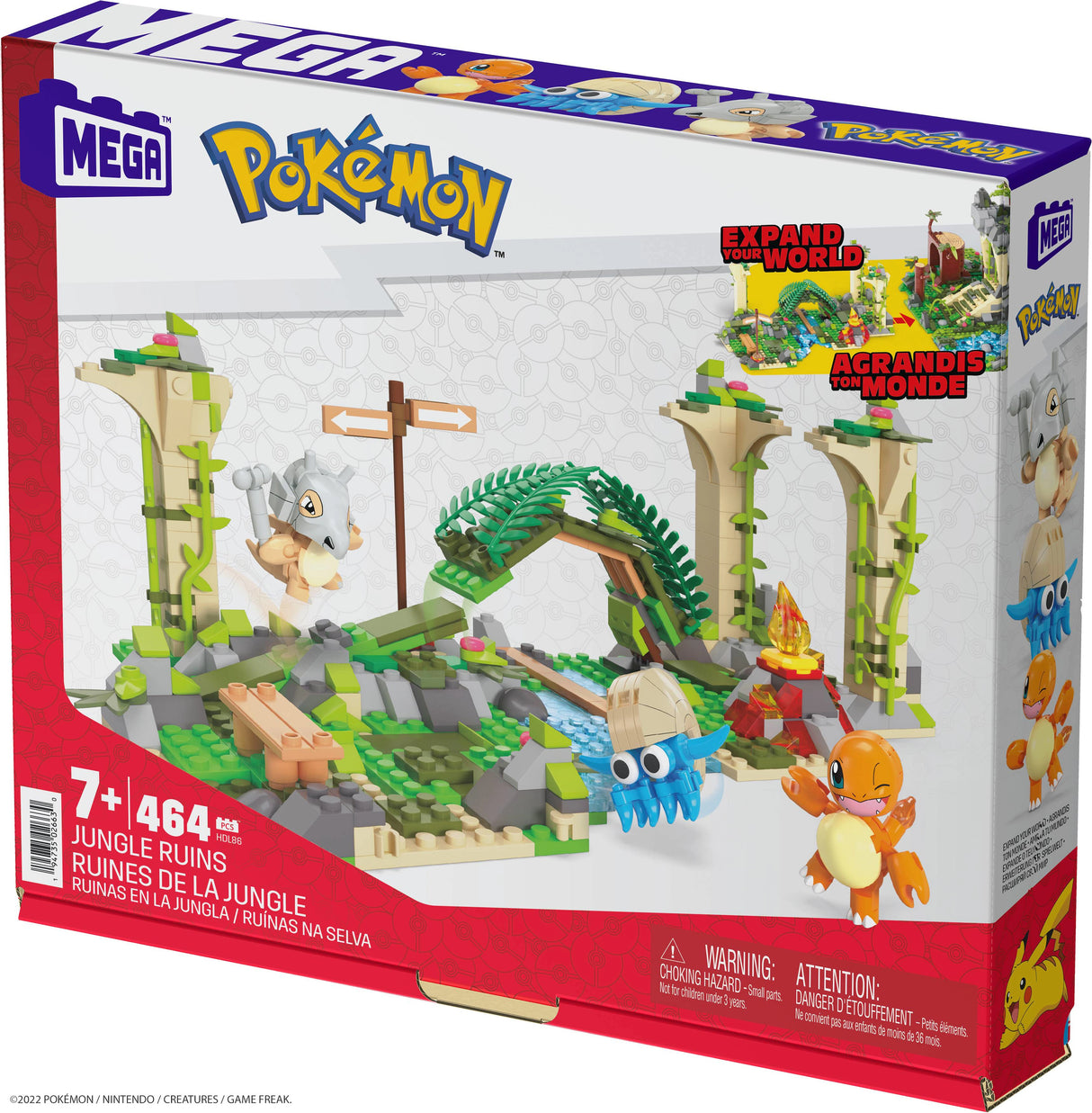 Pokémon - Mega Construx - Verlassene Ruinen - Konstruktionsspielzeug, 464 Teile