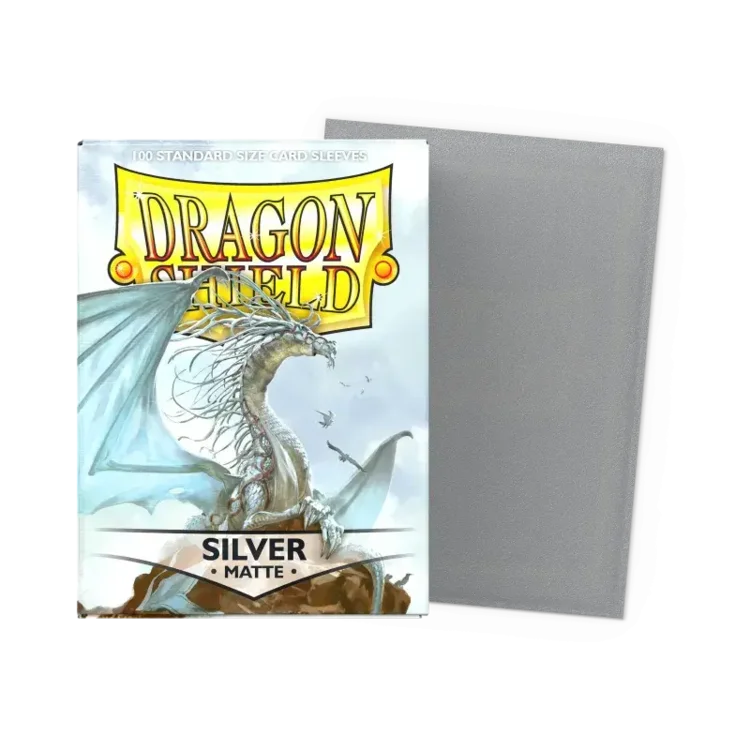 Dragon Shield: Silver - Matte Kartenhüllen Standardgröße (100)