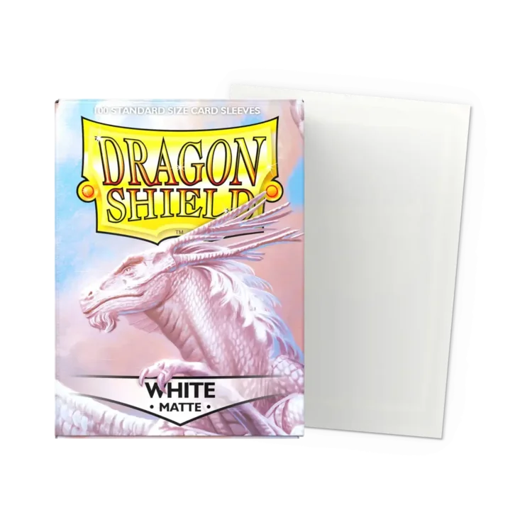 Dragon Shield: White - Matte Kartenhüllen Standardgröße (100)