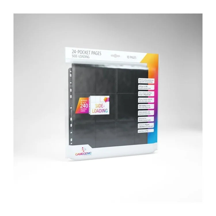 Gamegenic - 24-Pocket Sideloading Pages Black (10 Stück)