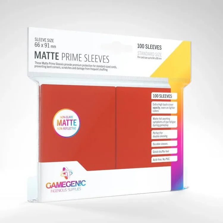 GameGenic Matte Prime Sleeves 100 Rot