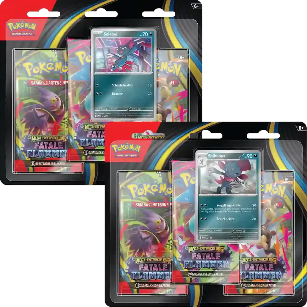 Pokémon Mega Entwicklungen Fatale Flammen 3 Pack Blister (deutsch)