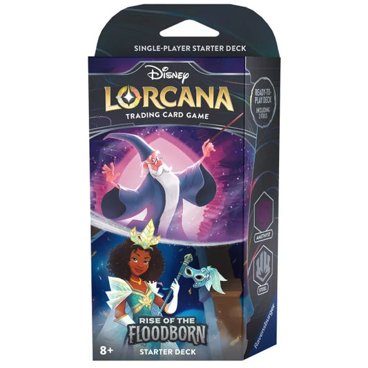 [Nur Abholung möglich] Disney Lorcana: Rise of the Floodborn - Starter Deck Amethyst and Steel (englisch)